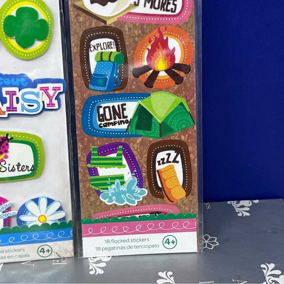 Girl Scouts Badge Sticker Set Flocked and Layered NEW - Picture 5 of 8